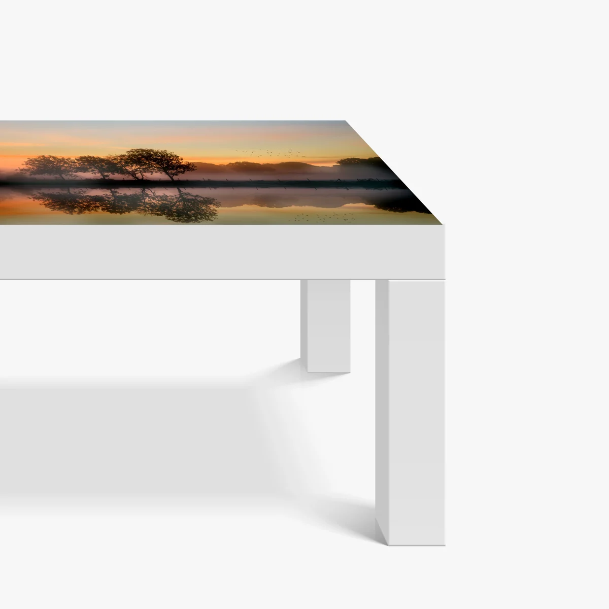 Tischaufkleber und Schreibtischaufkleber nebliger herbstlicher sonnenaufgang über Englischer landschaft • Tischaufkleber bei Wallnifity® Tischaufkleber und Schreibtischaufkleber nebliger herbstlicher sonnenaufgang über Englischer landschaft • Tischaufkleber bei Wallnifity®