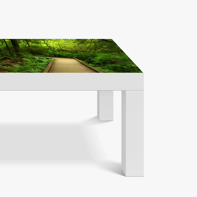 Tischaufkleber und Schreibtischaufkleber ruhiger grüner waldsteg Tischaufkleber und Schreibtischaufkleber ruhiger grüner waldsteg