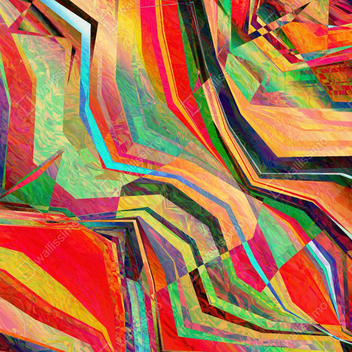 Poster lebendige geometrische abstraktion • Poster bei Wallnifity® Poster lebendige geometrische abstraktion • Poster bei Wallnifity®