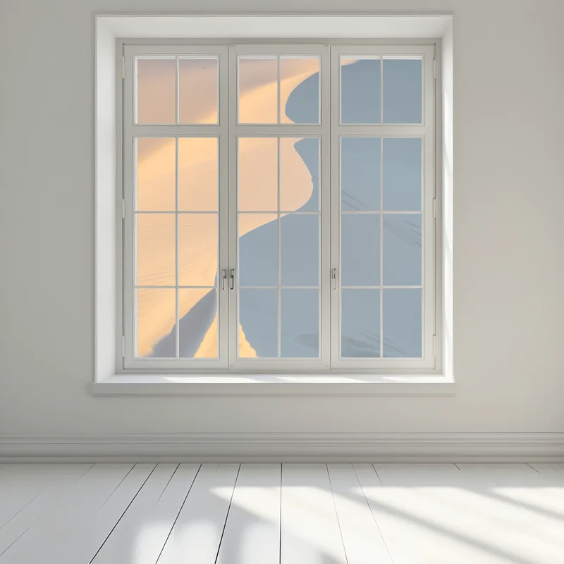 Fensteraufkleber goldene dünenkurven