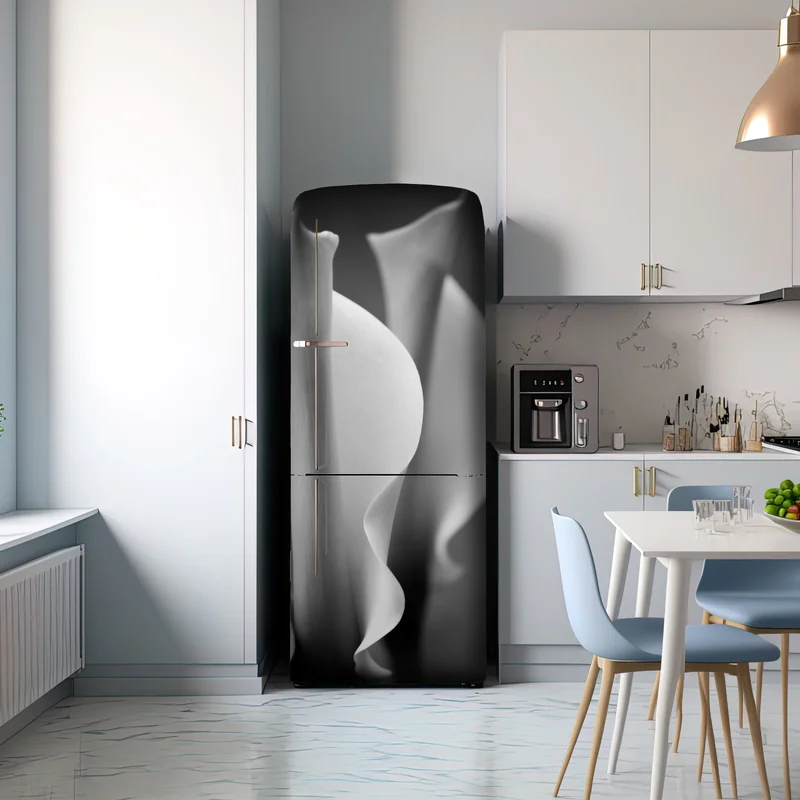 Kühlschrankaufkleber elegante calla-lilien in monochrom