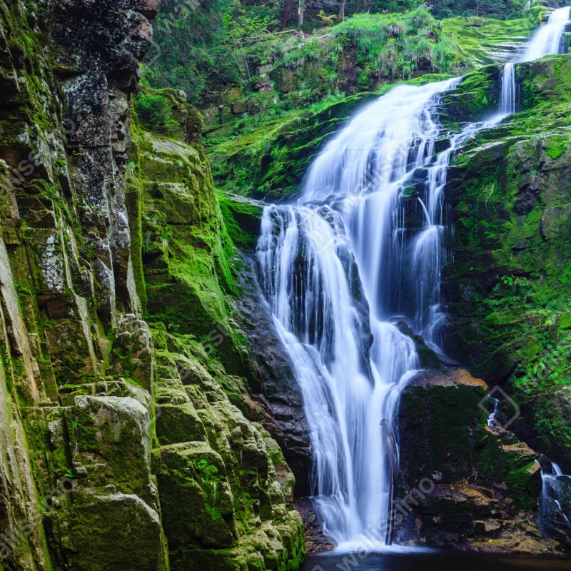Leinwandbild wasserfall Kamienczyk im Riesengebirge Leinwandbild wasserfall Kamienczyk im Riesengebirge