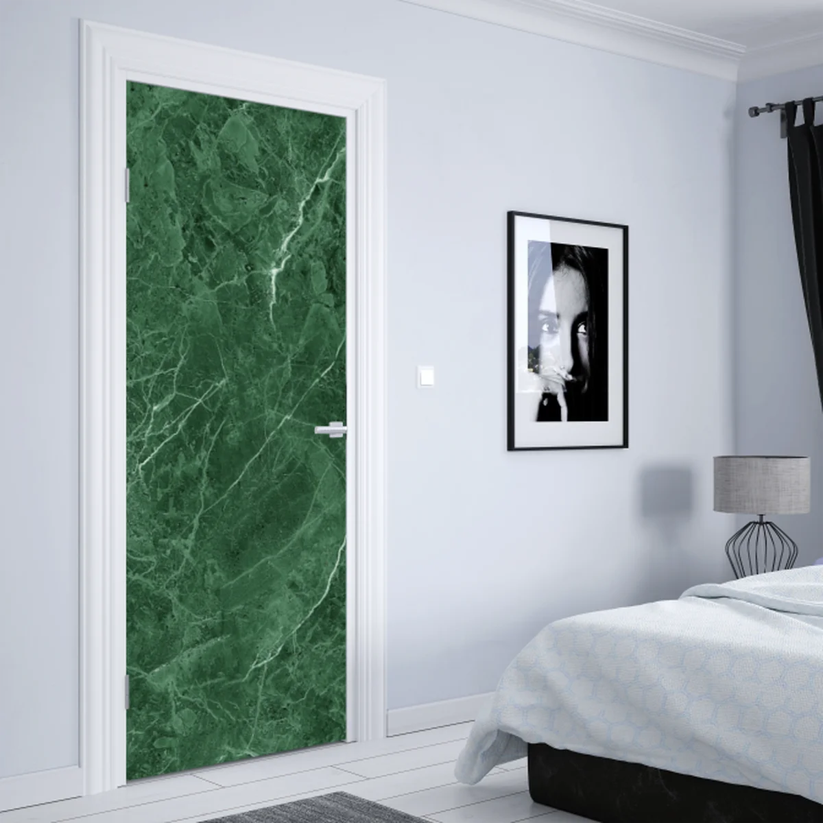 Türaufkleber grüne marmortextur Türaufkleber grüne marmortextur