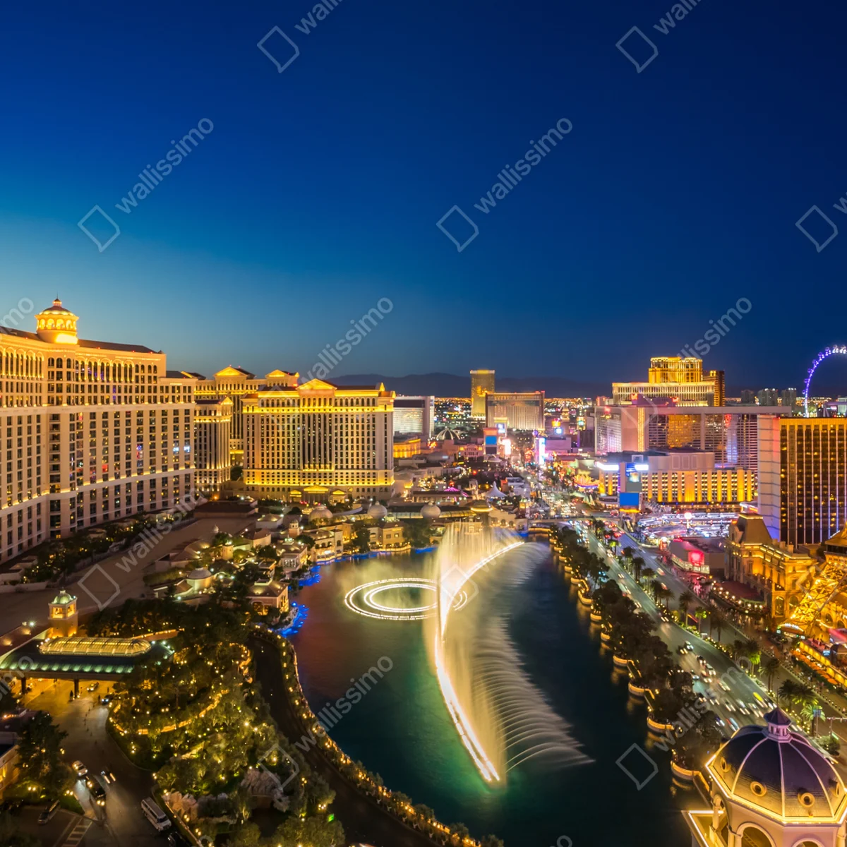 Naklejka na okno panorama Las Vegas nocą Naklejka na okno panorama Las Vegas nocą
