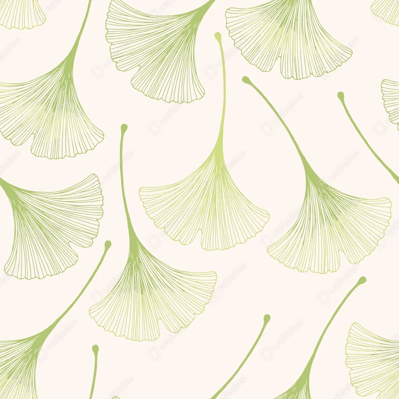 Fototapete zartes ginkgoblattmuster Fototapete zartes ginkgoblattmuster
