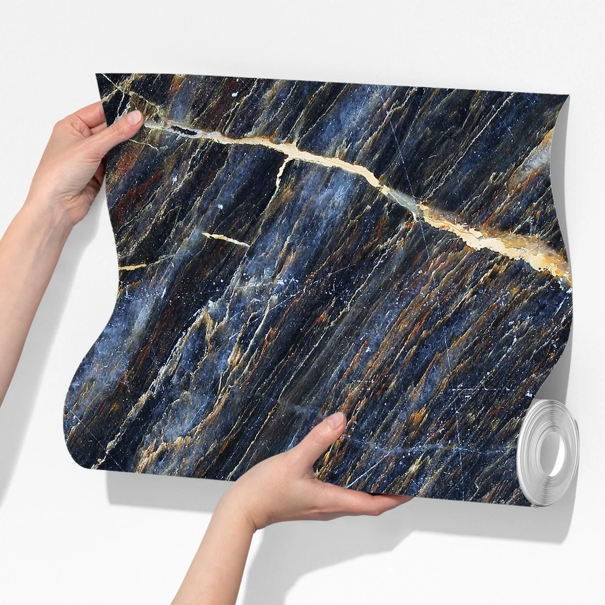 Fototapete dunkler marmor mit goldenen und cremefarbenen adern Fototapete dunkler marmor mit goldenen und cremefarbenen adern