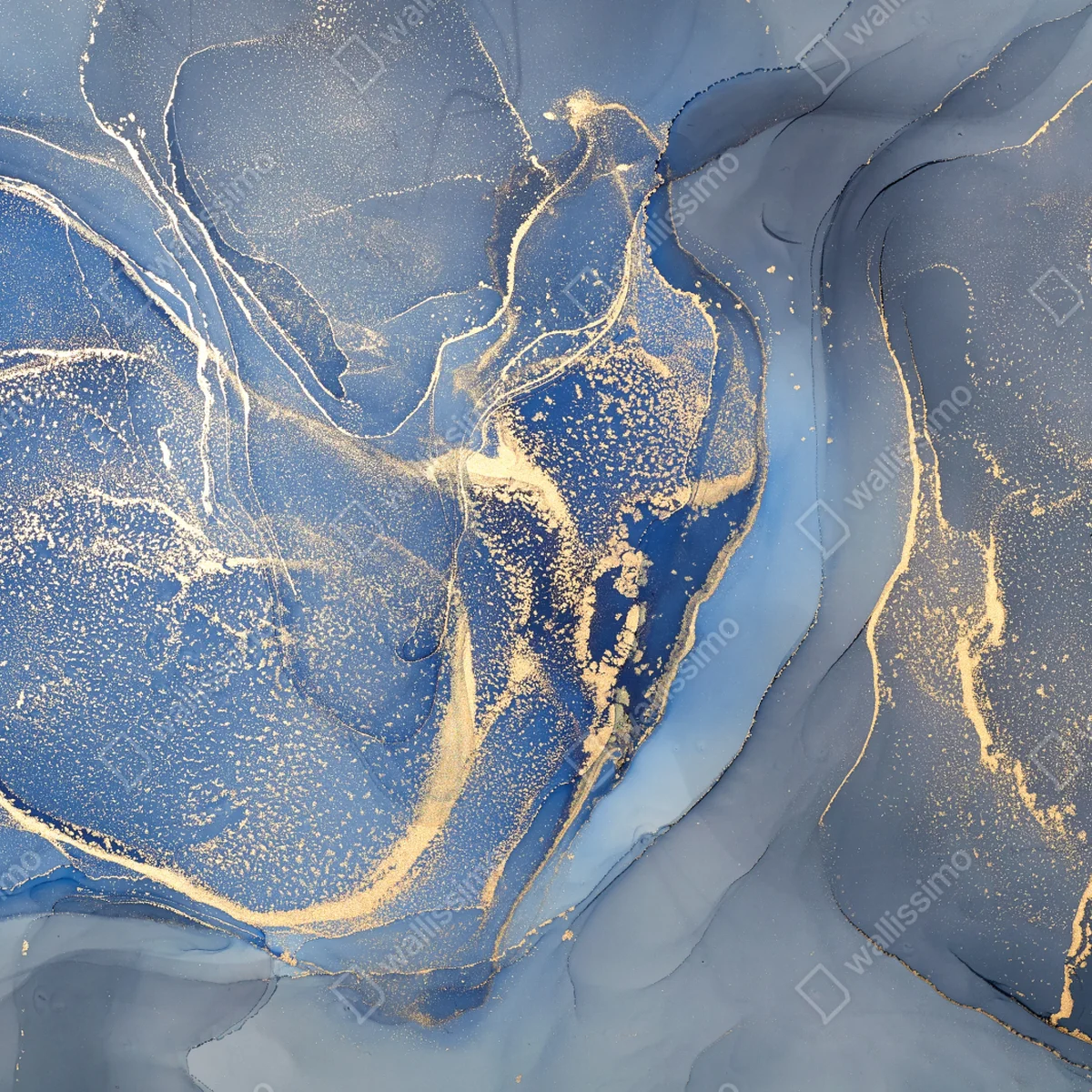 Laptop-Aufkleber ozeanblauer marmor mit goldenen adern Laptop-Aufkleber ozeanblauer marmor mit goldenen adern