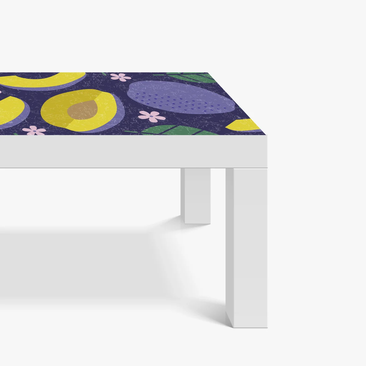 Tischaufkleber und Schreibtischaufkleber verspieltes pflaumenmuster mit blättern Tischaufkleber und Schreibtischaufkleber verspieltes pflaumenmuster mit blättern