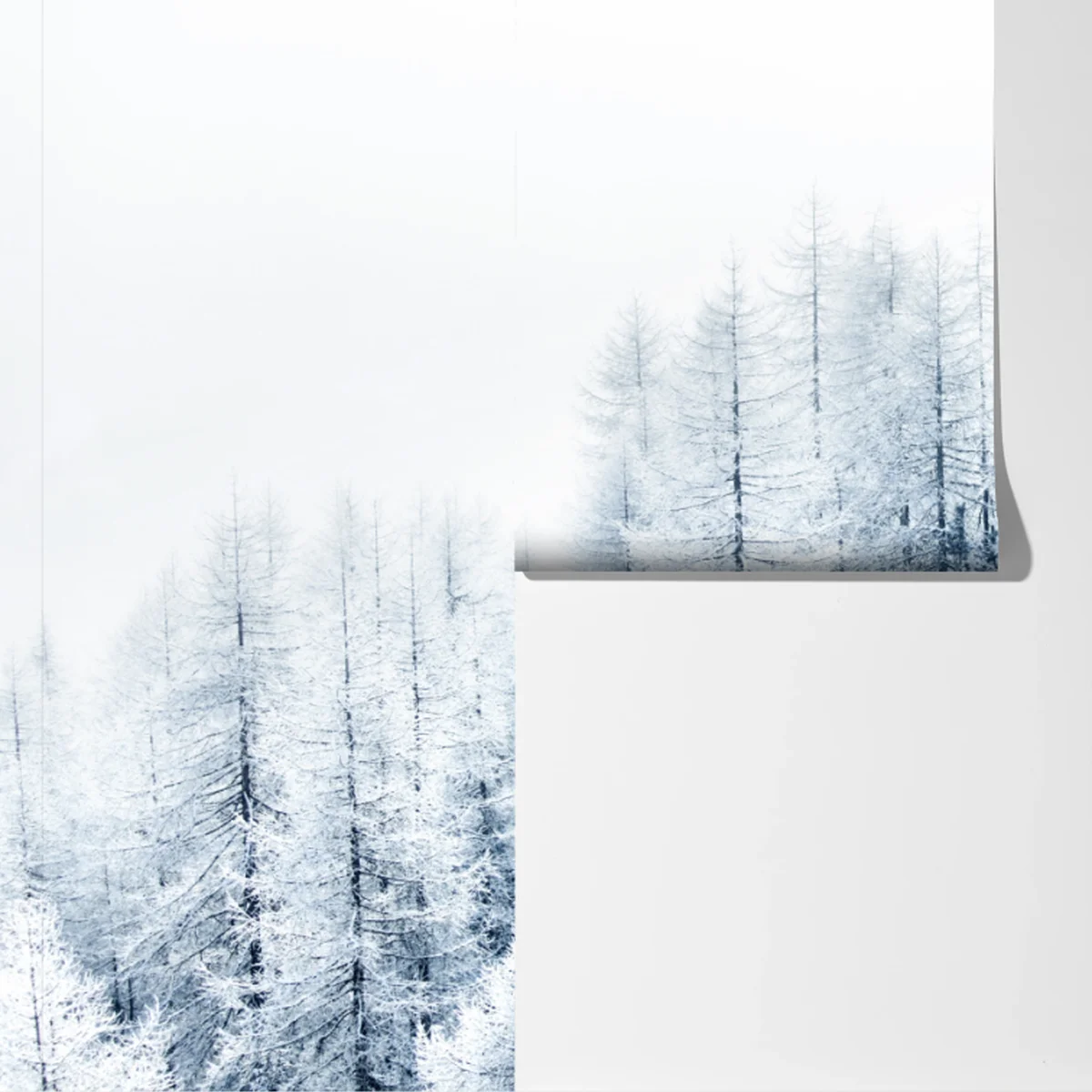 Fototapete winterstille: verschneiter wald Fototapete winterstille: verschneiter wald