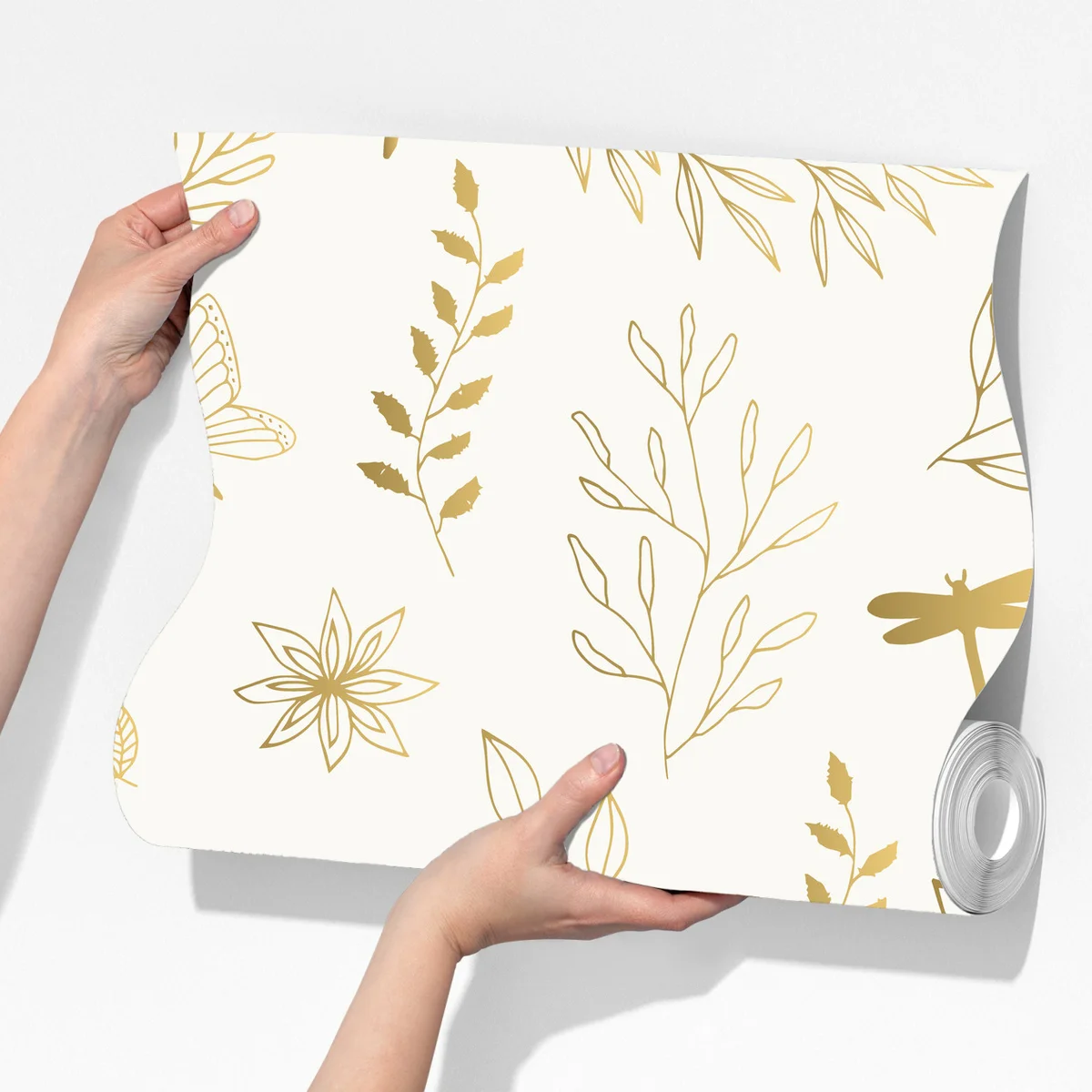 Fototapeta złoty botaniczny wzór Fototapeta złoty botaniczny wzór