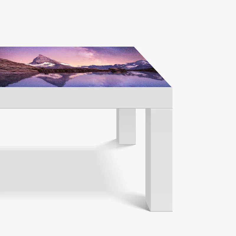 Tischaufkleber und Schreibtischaufkleber Matterhorn unter der Milchstraße mit spiegelung