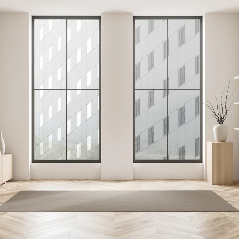 Fensteraufkleber minimalistische fassadenstruktur mit geometrischem muster