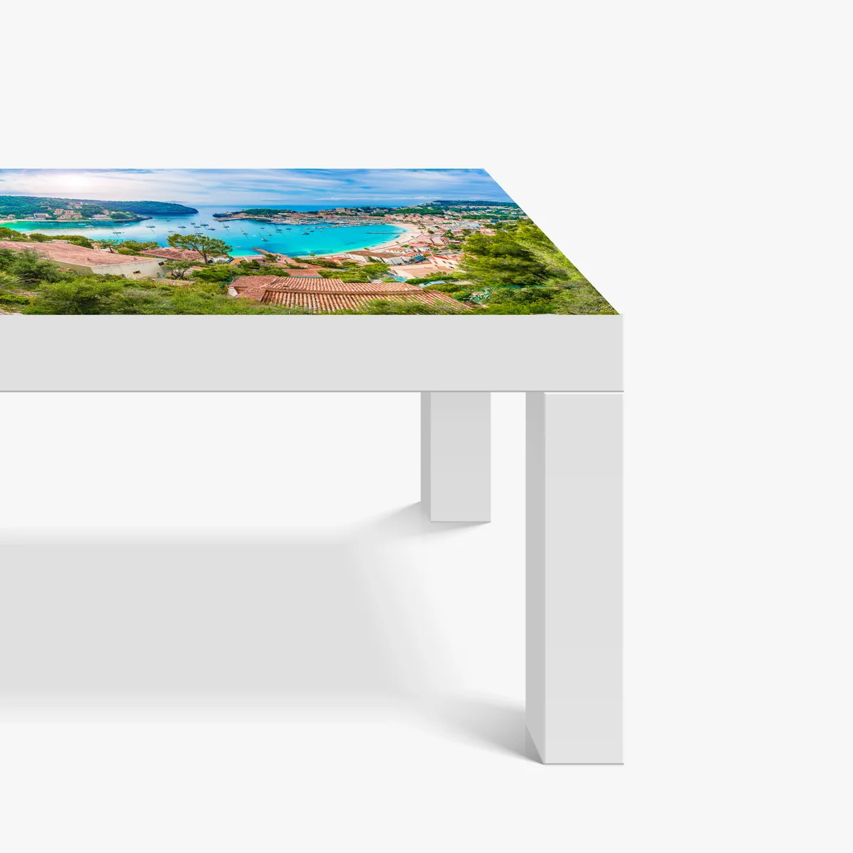 Tischaufkleber und Schreibtischaufkleber sonnige panoramaaufnahme von Port de Soller Tischaufkleber und Schreibtischaufkleber sonnige panoramaaufnahme von Port de Soller