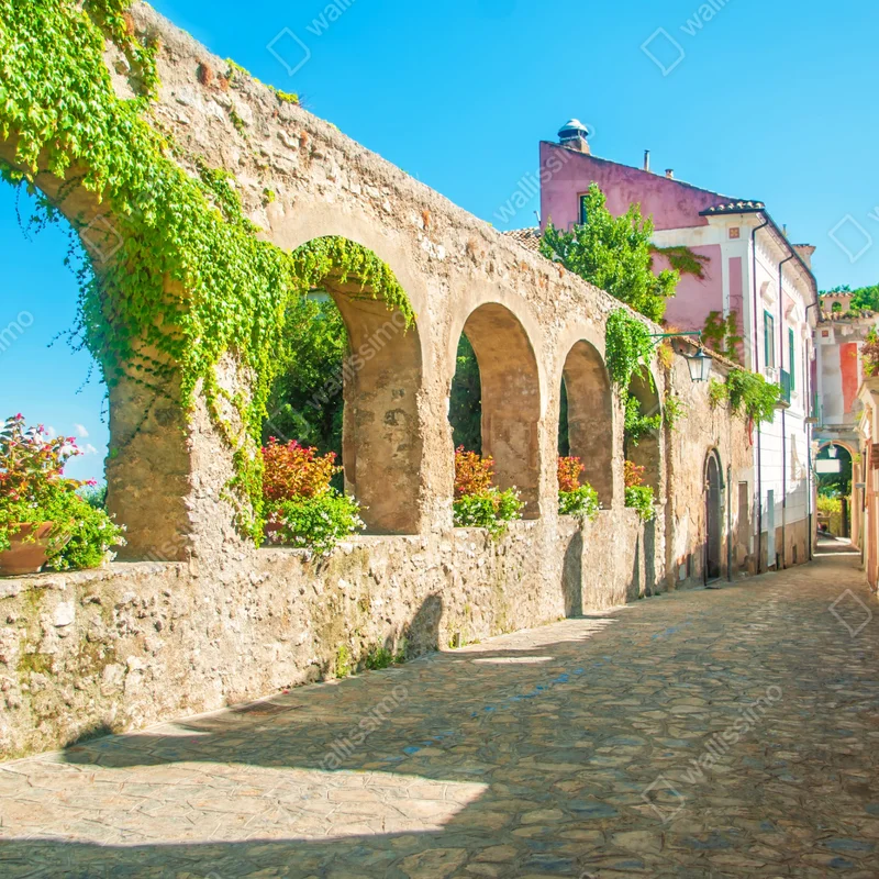 Repositionierbarer Aufkleber sonnige bögen in Ravello Repositionierbarer Aufkleber sonnige bögen in Ravello