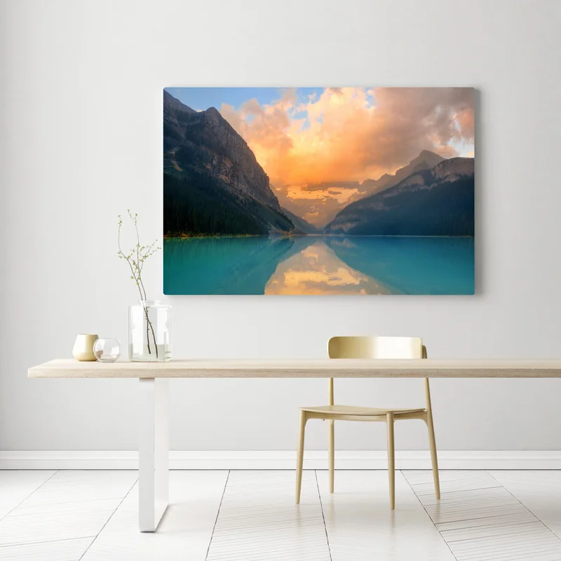 Leinwandbild sonnenaufgang über Lake Louise, Banff Leinwandbild sonnenaufgang über Lake Louise, Banff