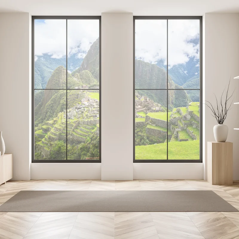 Fensteraufkleber Machu Picchu antike bergterrassen Fensteraufkleber Machu Picchu antike bergterrassen