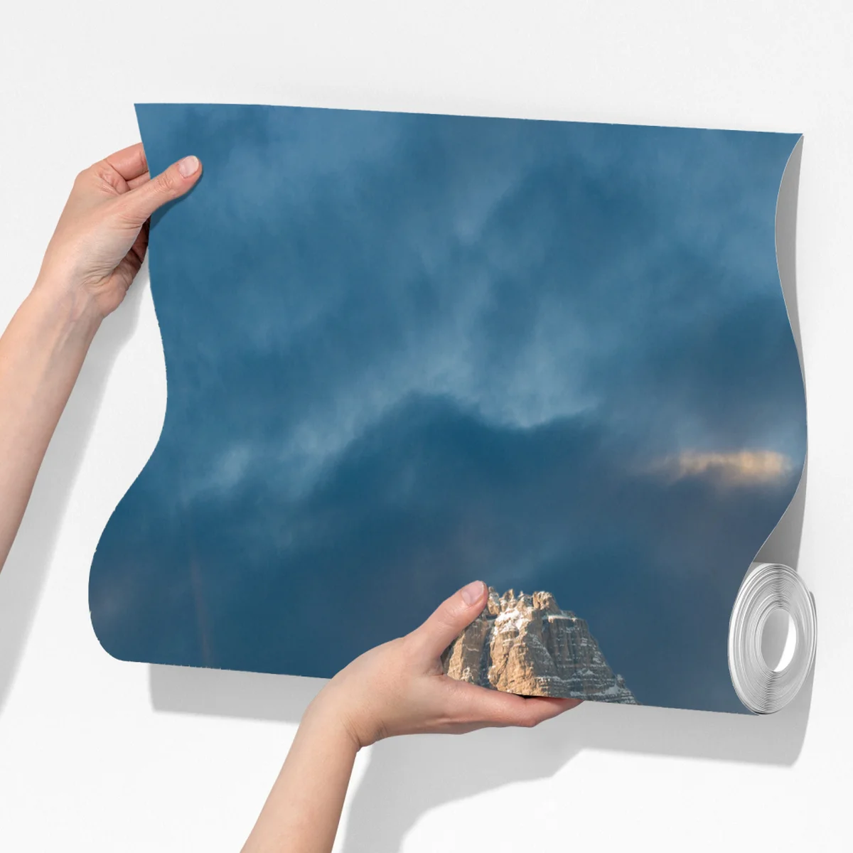 Fototapete dramatischer sonnenuntergang über den Dolomiten Fototapete dramatischer sonnenuntergang über den Dolomiten