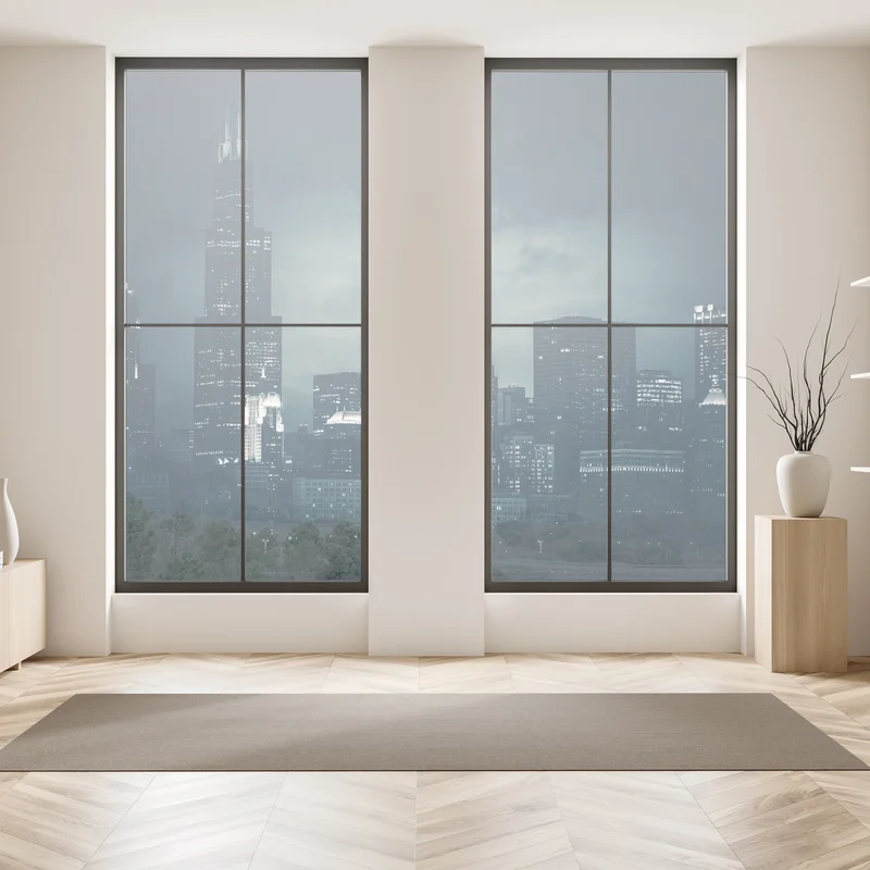 Fensteraufkleber Chicago skyline in tiefblauen tönen