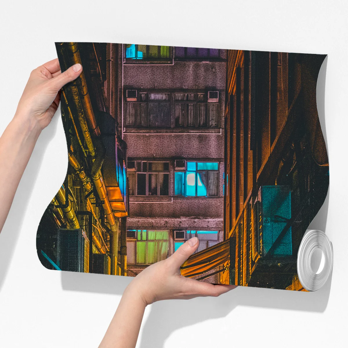 Fototapeta Hongkong neonowy zaułek w nocy Fototapeta Hongkong neonowy zaułek w nocy