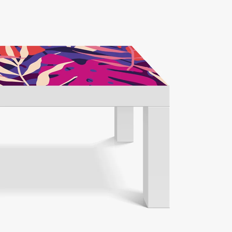 Tischaufkleber und Schreibtischaufkleber pastell tropisches blattmuster