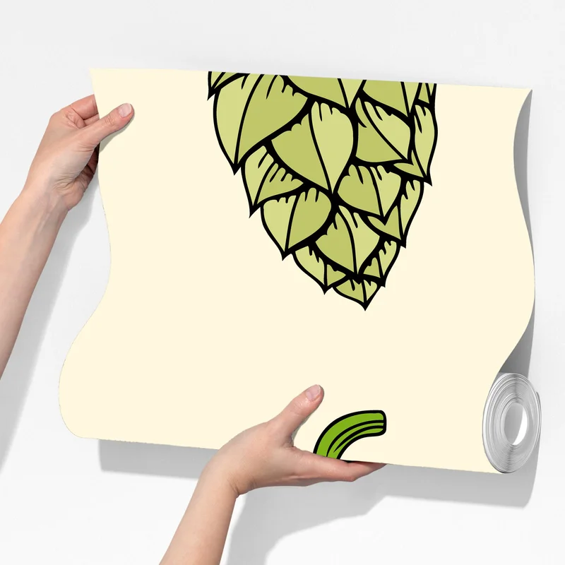 Fototapeta ręcznie rysowany wzór chmielu Fototapeta ręcznie rysowany wzór chmielu