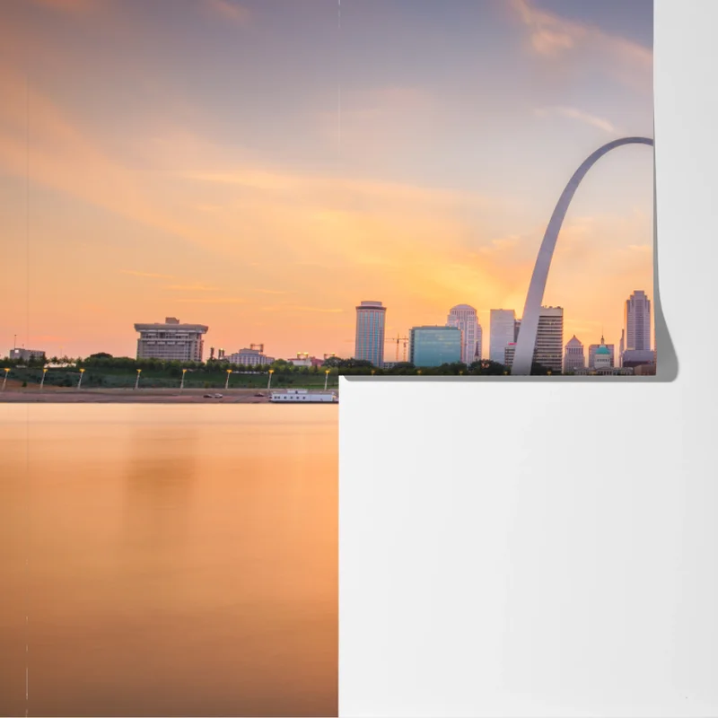 Fototapete St. Louis skyline bei dämmerung Fototapete St. Louis skyline bei dämmerung