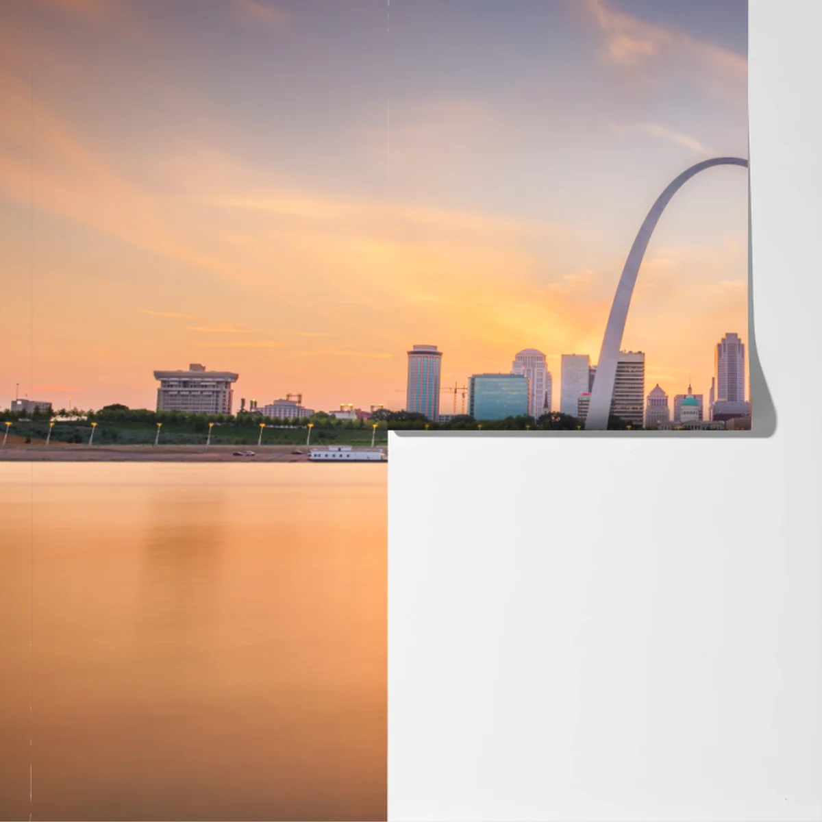 Fototapete St. Louis skyline bei dämmerung Fototapete St. Louis skyline bei dämmerung