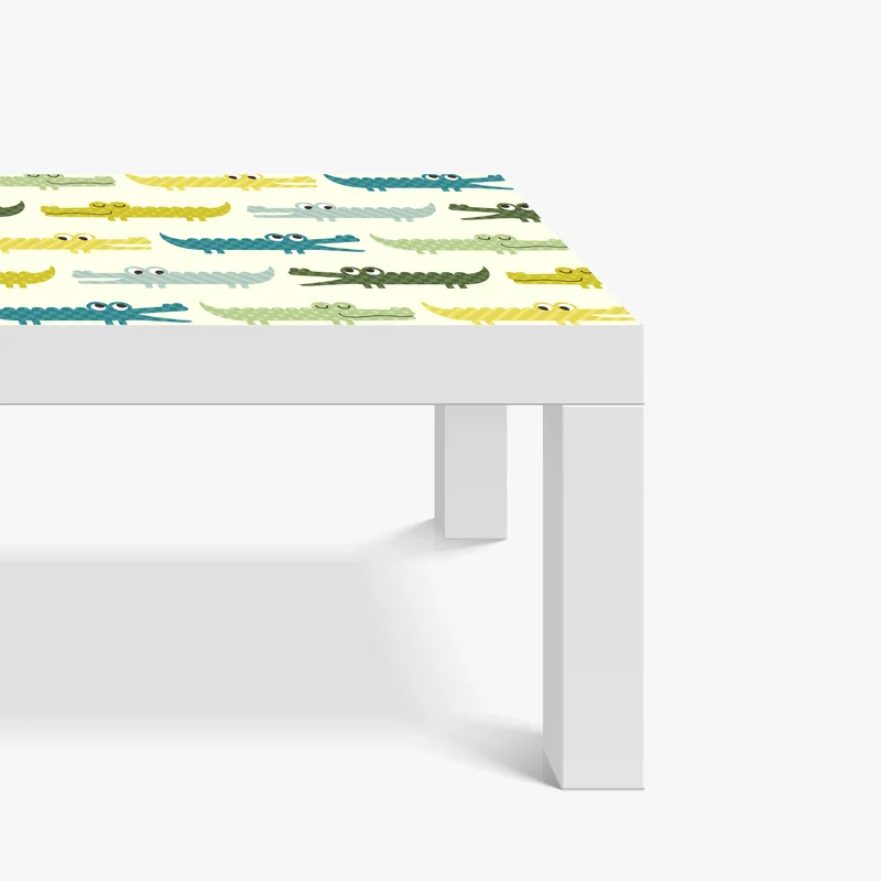 Tischaufkleber und Schreibtischaufkleber verspieltes krokodilmuster für kinderzimmer