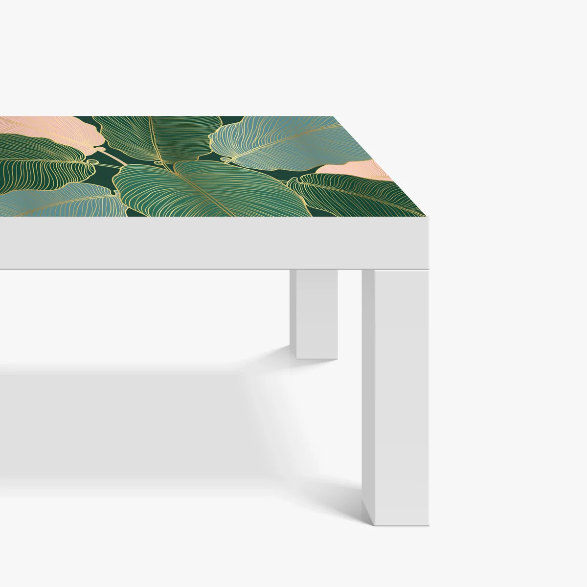 Tischaufkleber und Schreibtischaufkleber tropische blätter mit goldkontur Tischaufkleber und Schreibtischaufkleber tropische blätter mit goldkontur
