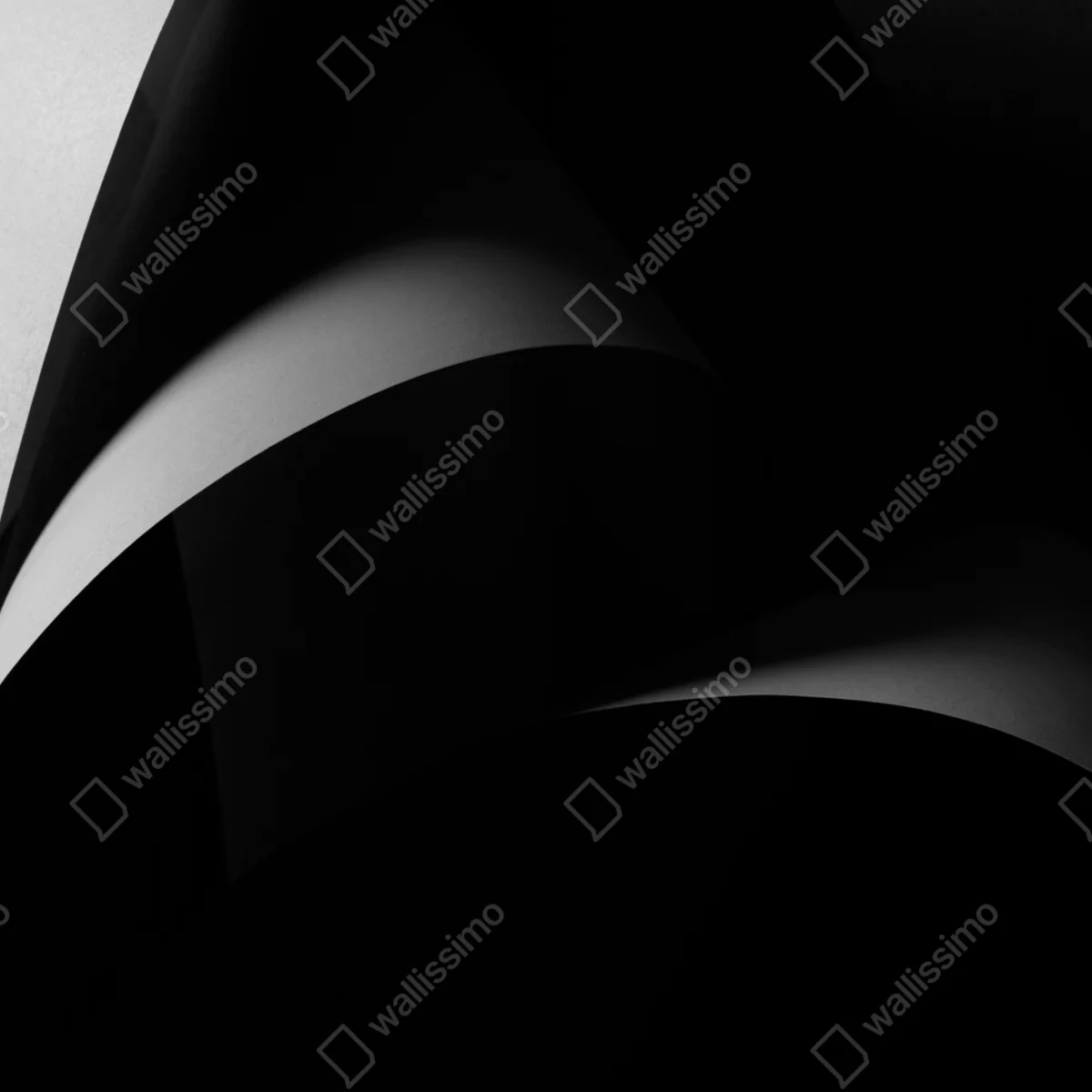 Poster abstrakte schwarz-weiße papierkurven • Poster bei Wallnifity® Poster abstrakte schwarz-weiße papierkurven • Poster bei Wallnifity®