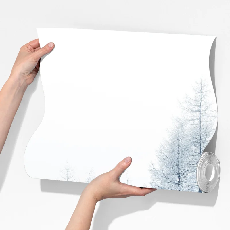 Fototapete winterstille: verschneiter wald Fototapete winterstille: verschneiter wald