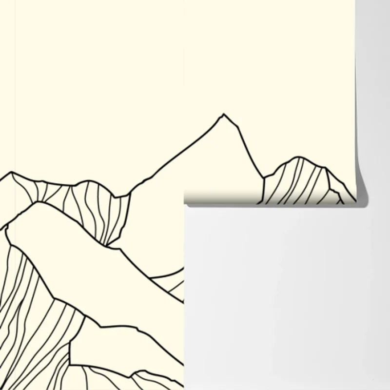 Fototapete goldene sonne über minimalistischen bergen Fototapete goldene sonne über minimalistischen bergen