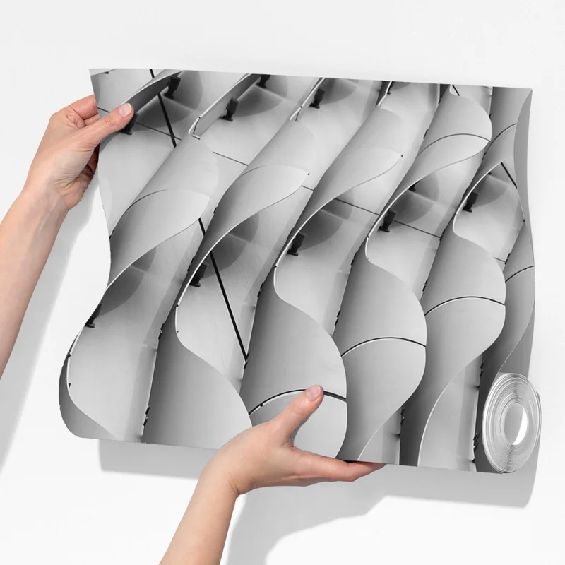 Fototapeta falisty wzór architektoniczny w odcieniach szarości Fototapeta falisty wzór architektoniczny w odcieniach szarości