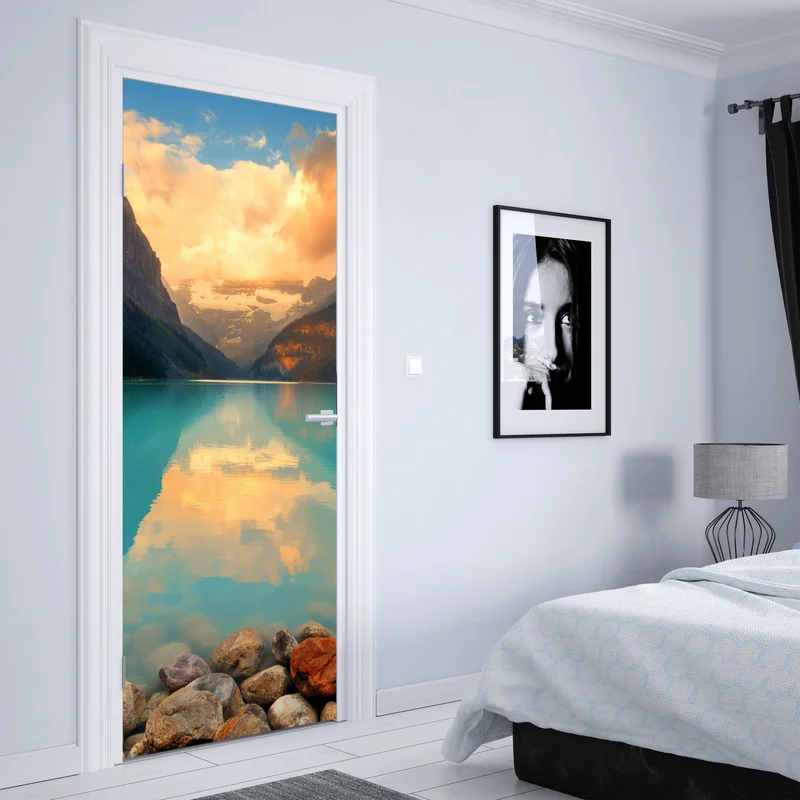 Türaufkleber sonnenaufgang über Lake Louise, Banff Türaufkleber sonnenaufgang über Lake Louise, Banff