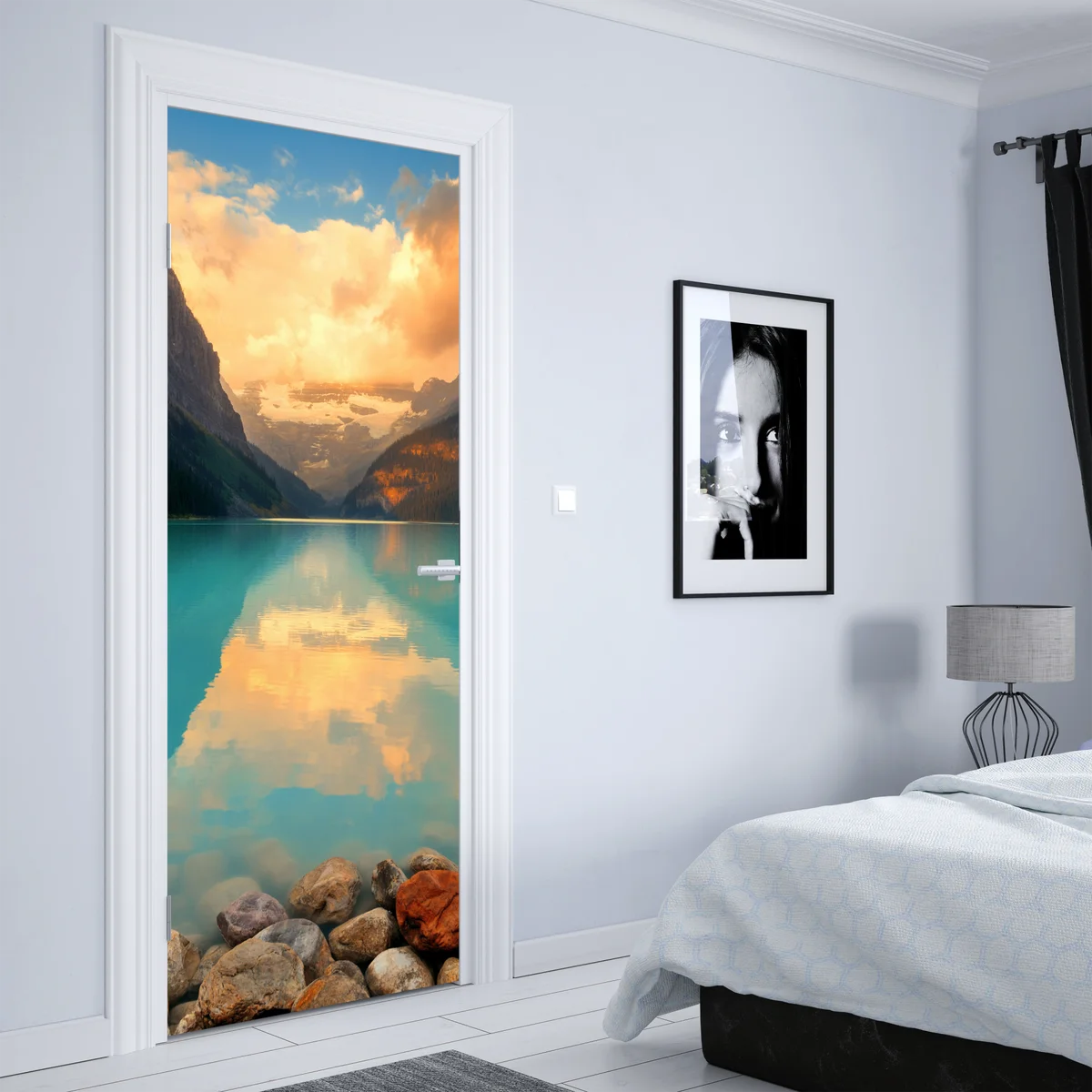 Türaufkleber sonnenaufgang über Lake Louise, Banff Türaufkleber sonnenaufgang über Lake Louise, Banff