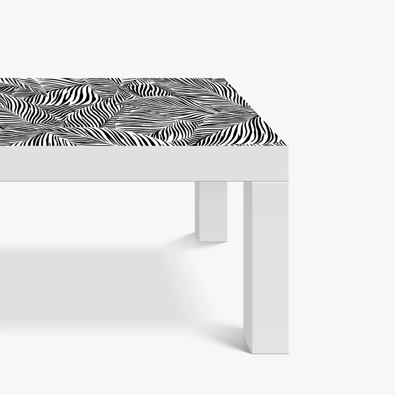 Tischaufkleber und Schreibtischaufkleber monochromes tropisches blattmuster