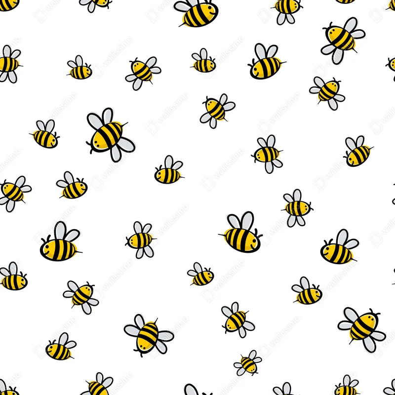 Schrankaufkleber verspieltes bienenmuster für kinderzimmer Schrankaufkleber verspieltes bienenmuster für kinderzimmer