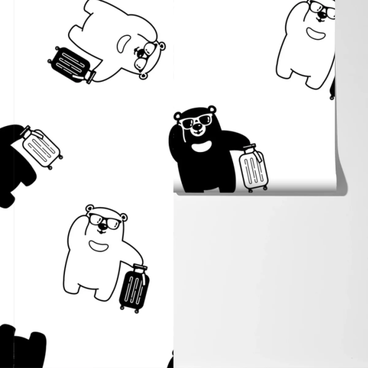 Fototapeta wzór wędrujących misiów Fototapeta wzór wędrujących misiów