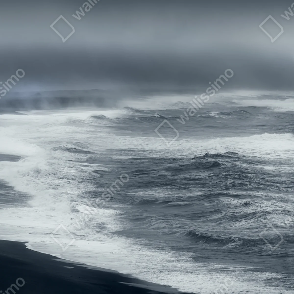 Fototapete stürmische küste von Island panorama Fototapete stürmische küste von Island panorama