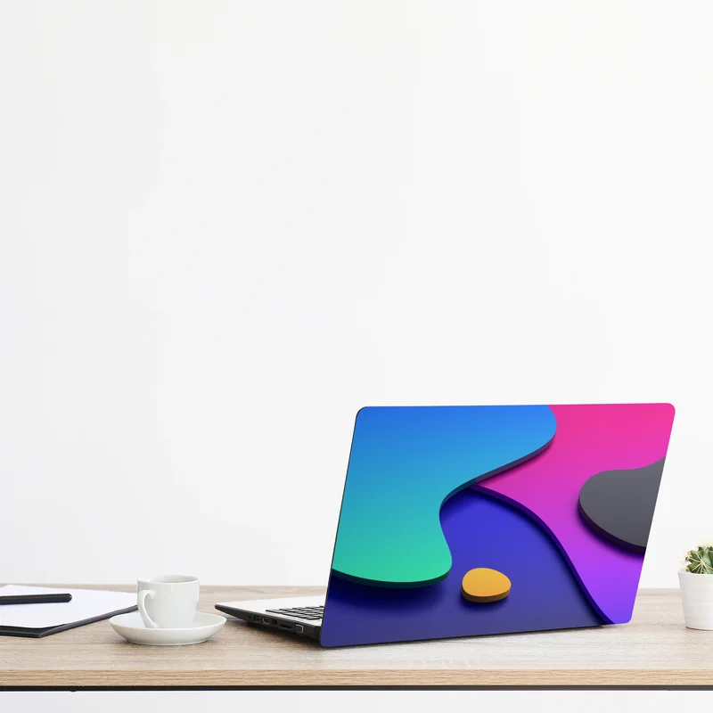 Naklejka na laptopa żywe abstrakcyjne krzywe 3d Naklejka na laptopa żywe abstrakcyjne krzywe 3d