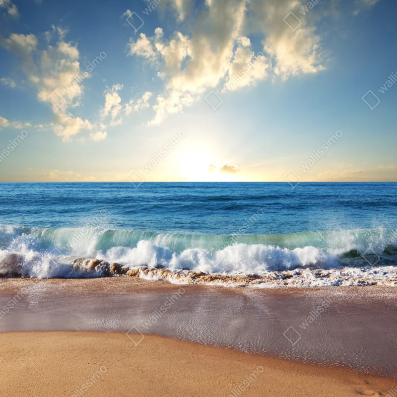 Fensteraufkleber ruhiger sonnenuntergang am strand Fensteraufkleber ruhiger sonnenuntergang am strand