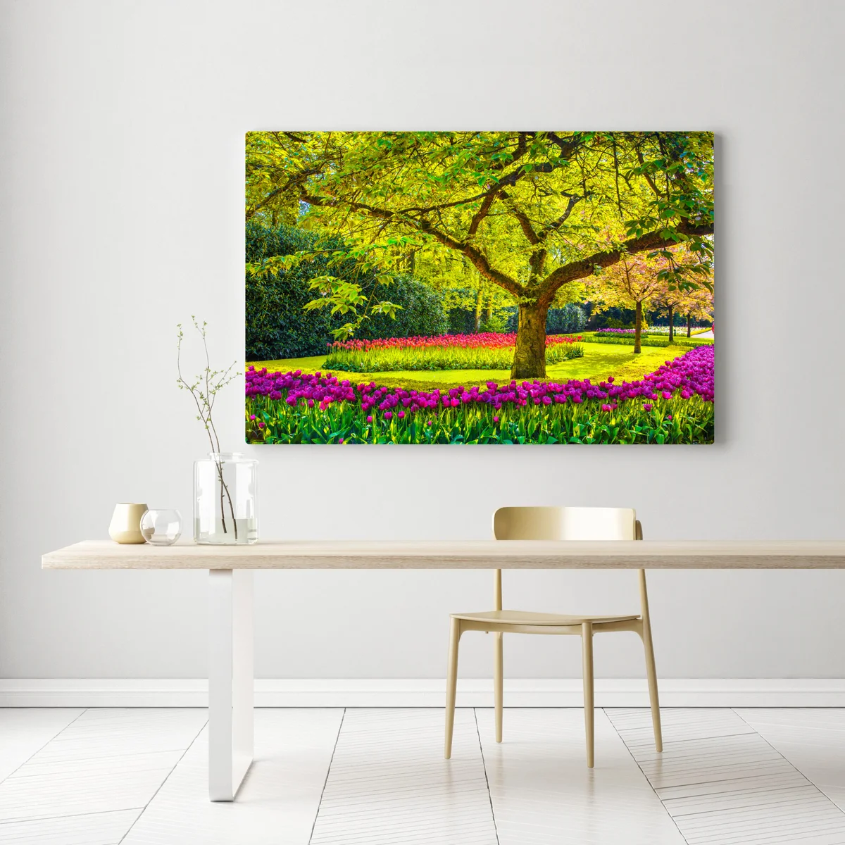 Leinwandbild bunter tulpengarten in Keukenhof Leinwandbild bunter tulpengarten in Keukenhof