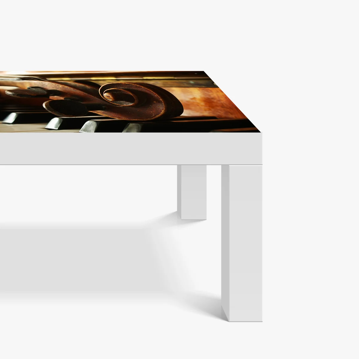 Tischaufkleber und Schreibtischaufkleber vintage geigenkopf auf klaviertasten Tischaufkleber und Schreibtischaufkleber vintage geigenkopf auf klaviertasten