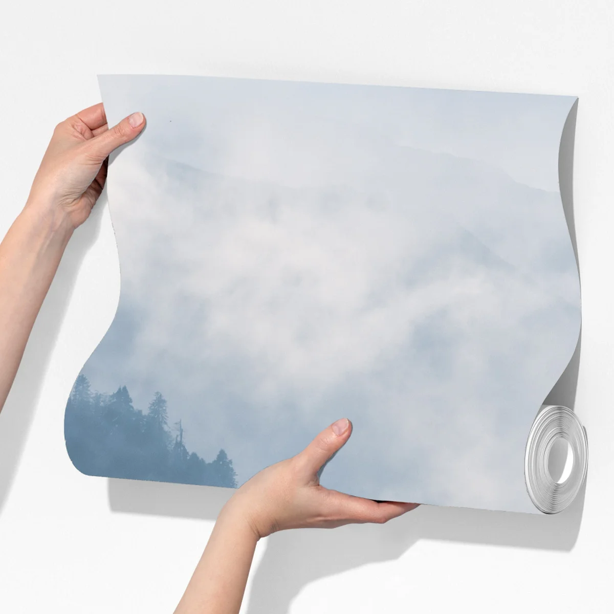 Fototapete nebelverhangene bergkämme Fototapete nebelverhangene bergkämme