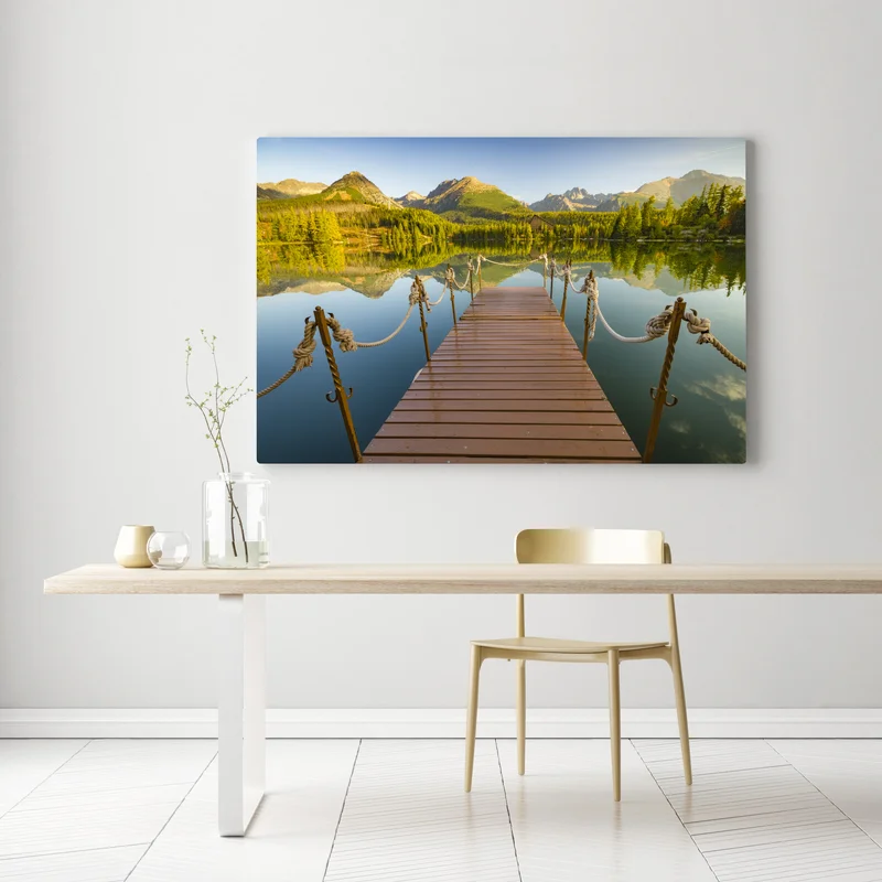 Leinwandbild steg am see Strbske Pleso Leinwandbild steg am see Strbske Pleso