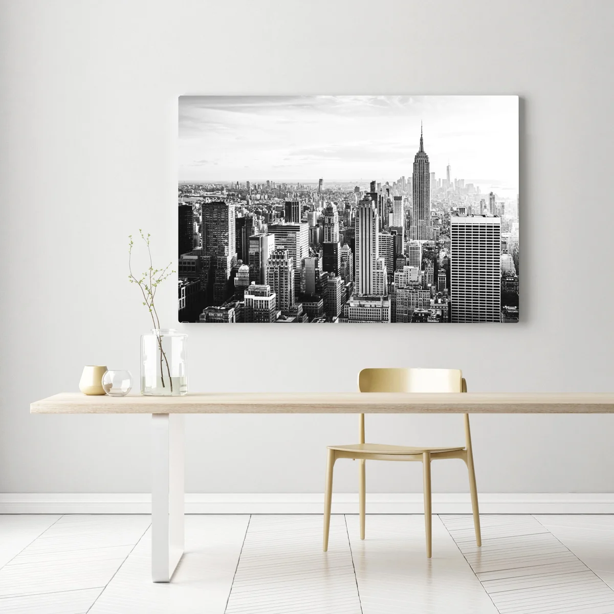 Leinwandbild New York panorama in schwarzweiß Leinwandbild New York panorama in schwarzweiß