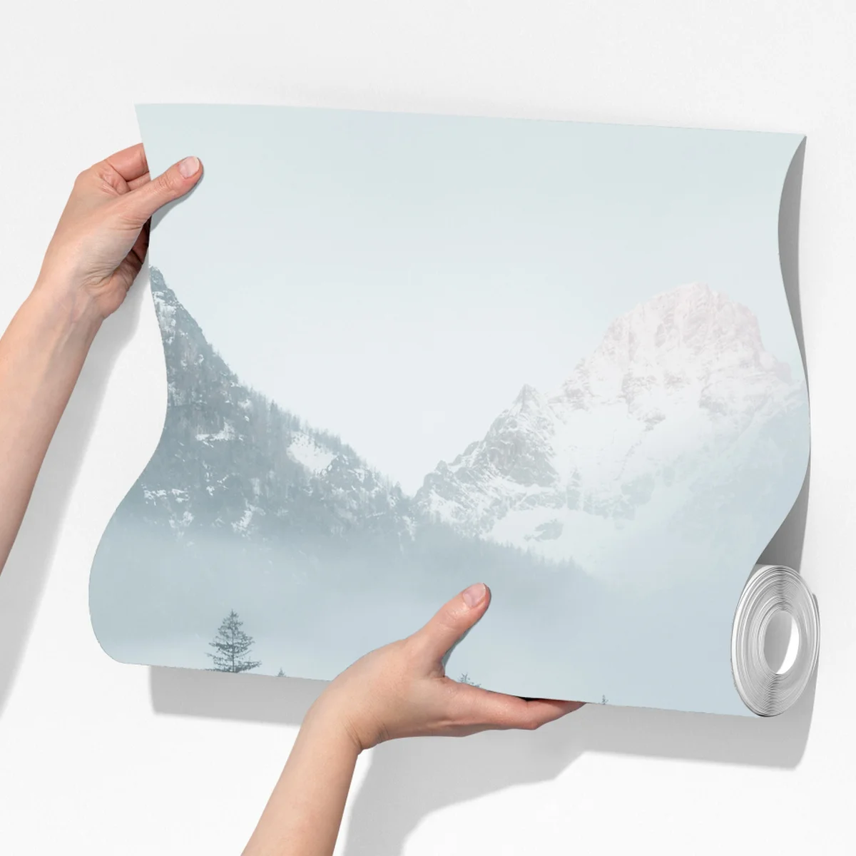 Fototapeta mglista alpejska panorama nad jeziorem Fototapeta mglista alpejska panorama nad jeziorem