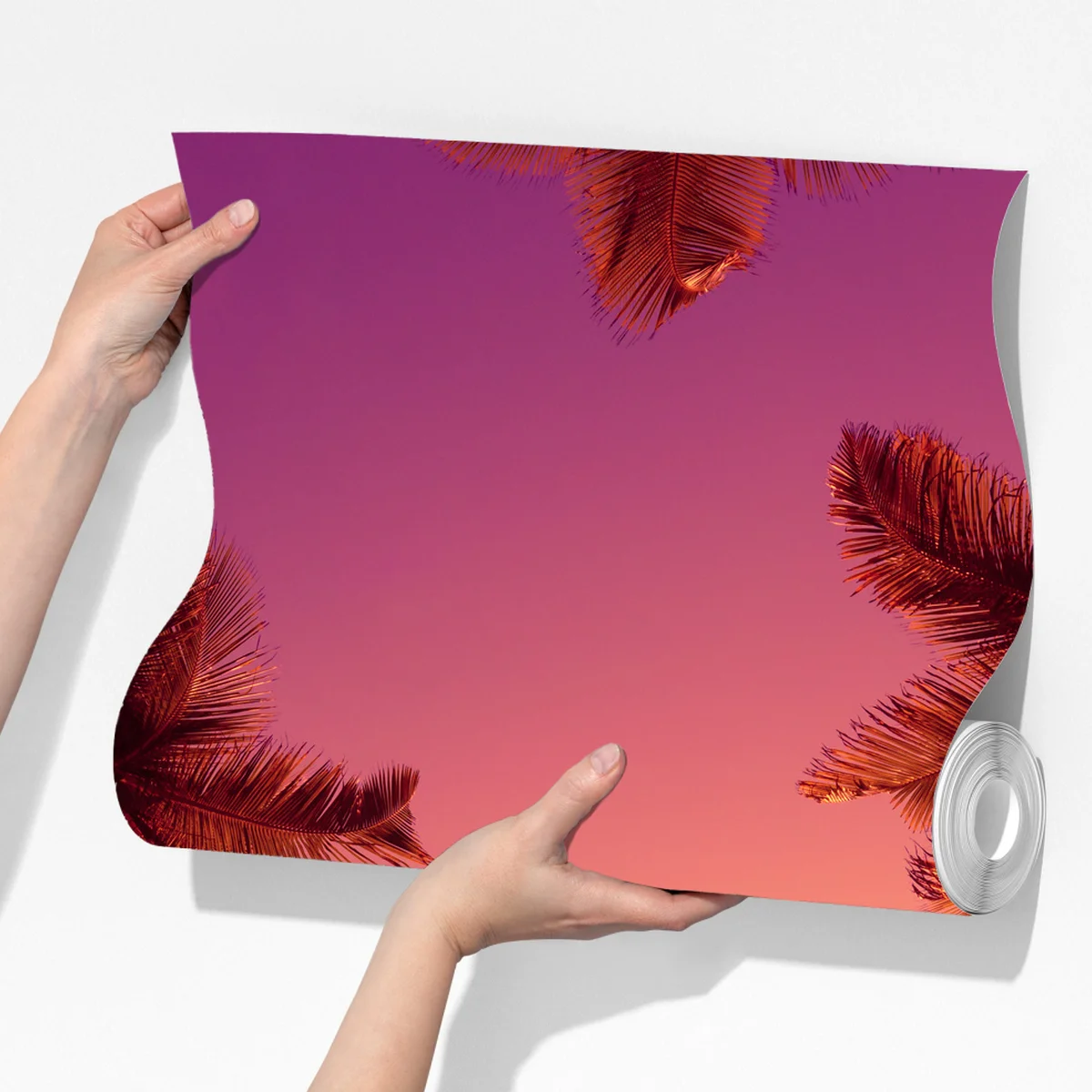 Fototapeta tropikalny zachód słońca z sylwetkami palm Fototapeta tropikalny zachód słońca z sylwetkami palm