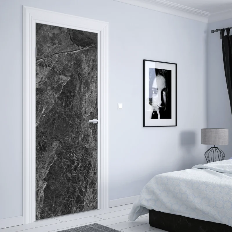 Türaufkleber dunkle marmortextur Türaufkleber dunkle marmortextur