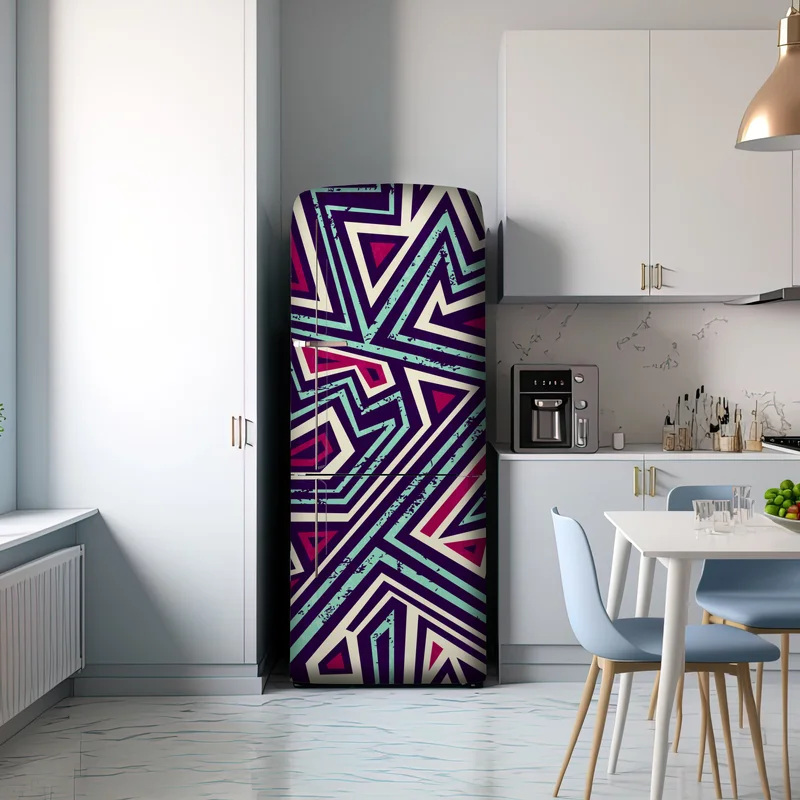 Kühlschrankaufkleber kräftiges geometrisches dreiecksmuster Kühlschrankaufkleber kräftiges geometrisches dreiecksmuster